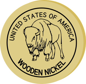 wooden nickel